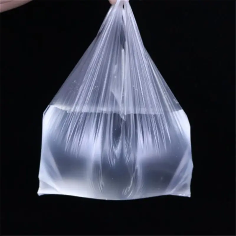 Bolsas de plástico para comida, chaleco desechable transparente para supermercado, embalaje para llevar, práctico, 100 piezas