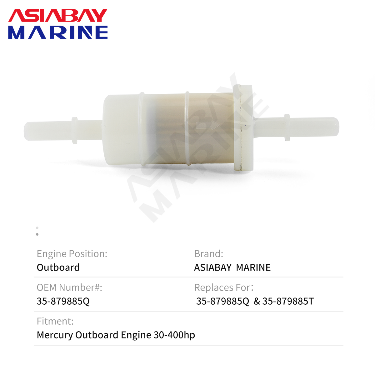 8mm 5/16インチ 燃料フィルター 水銀マリン船外機クイックシルバー 35-用 879885 Q35- 879885 T 30-400hp ガス水分離器