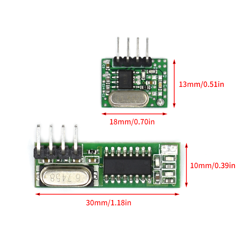 Módulo receptor y transmisor RF superheterodino de 433 Mhz, controles remotos de 433Mhz para Arduino uno, módulo inalámbrico, Kits Diy