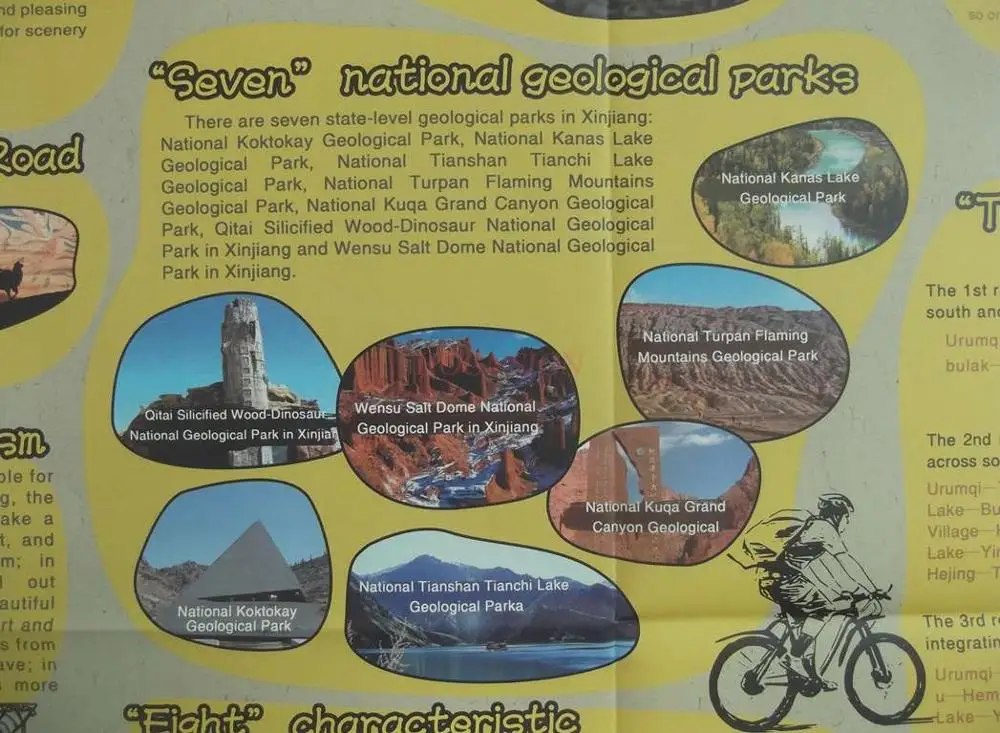 Mapa de ruta turística de Xinjiang (versión en inglés)