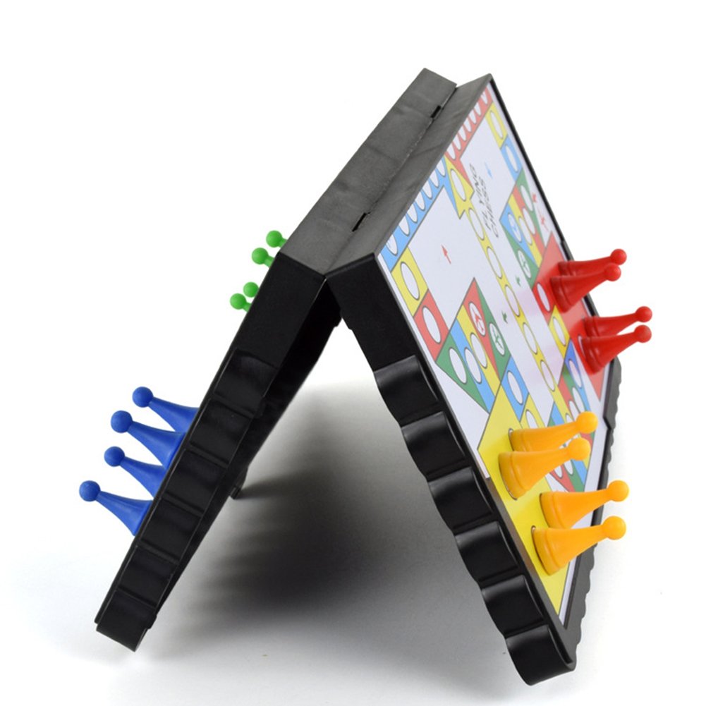 1 Bộ Từ Tính Có Thể Gập Lại Bay Cờ Vua Tập Bò Thảm Ludo Di Động Bảng Trò Chơi Đi Du Lịch Cắm Trại Bộ Trò Chơi Aeroplane Cờ Vua ZXH