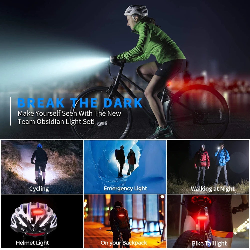 10000MAh 6-8 Đèn LED Xe Đạp USB Sạc 3600 Lumens Xe Đạp Đèn Pha Đèn Pin Siêu Sáng Đèn Trước Và lưng Phía Sau Đèn