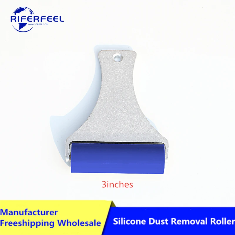 Mini Silicone Manual Dust Removal Sticky Roller Anti-static Cleaner Tool Cleanroom Silicon Tacky Roller With Flat Sheet Handle
