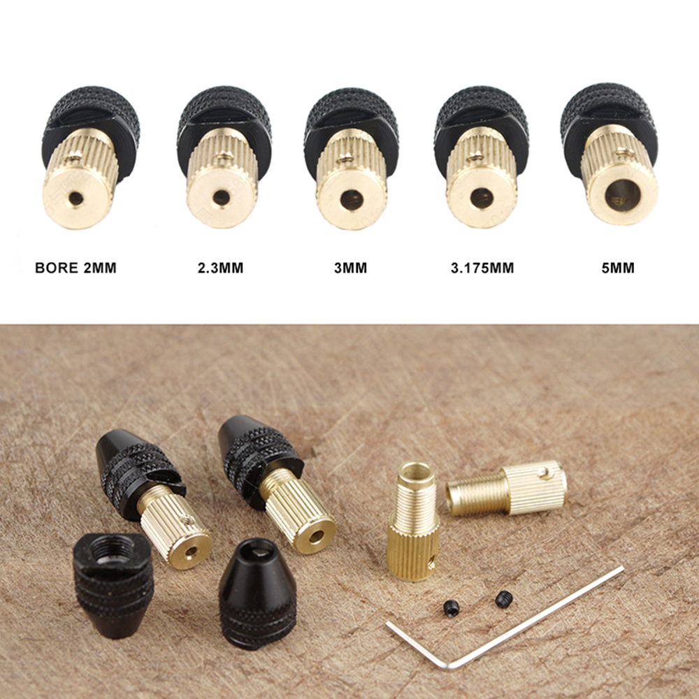 Drill Chuck 0.3-3.5mm Mini 3 Jaw Quick Change Keyless Drill Bit Adapter 2.0/2.35/3.0/3.17/5.0mm Holder Clamp Fixing Device Tools