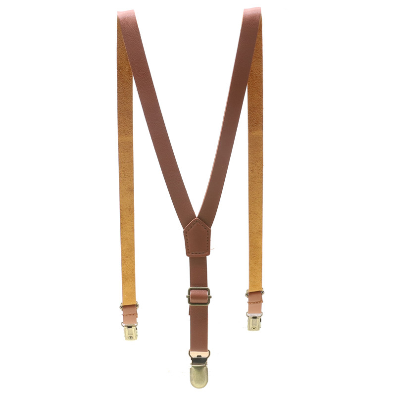 Erwachsene/Kid Mode Vater/Sohn Leder Hosenträger Männer Junge Gürtel Pu Leder Clip-auf Dünne Hosenträger Hosenträger 1,5 cm Breite