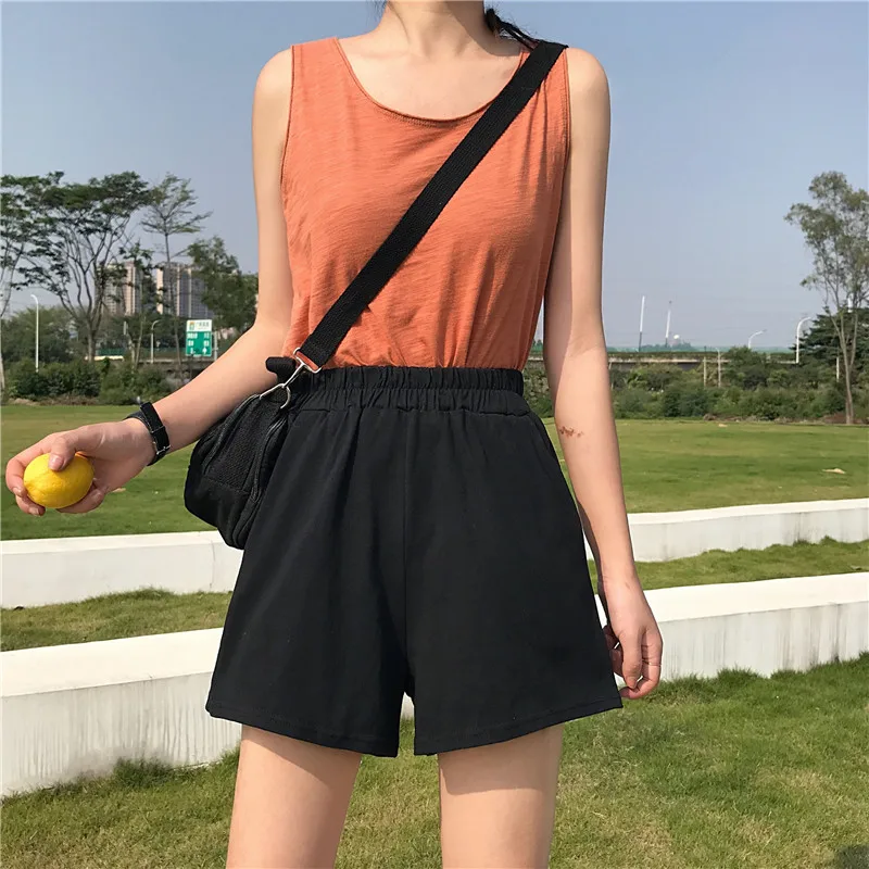 여성용 블랙 2024 반바지, 단색 에간 힙합 펑크 포켓, 하라주쿠 빈티지, 캐주얼 의류, 신제품, 여름 패션
