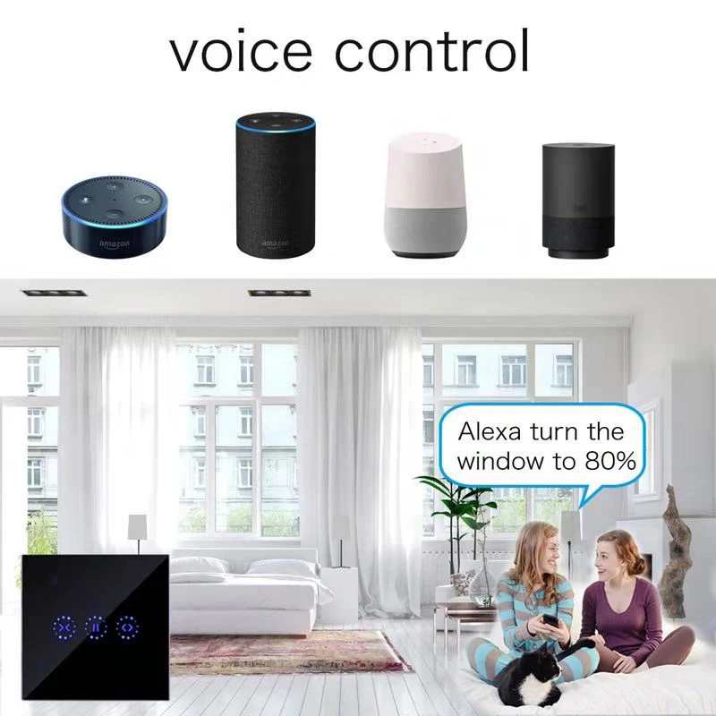 EWeLink-Interruptor de persiana inteligente, enrollador automático para persianas, funciona con WiFi, tiene motor eléctrico y se controla por voz a través de Alexa