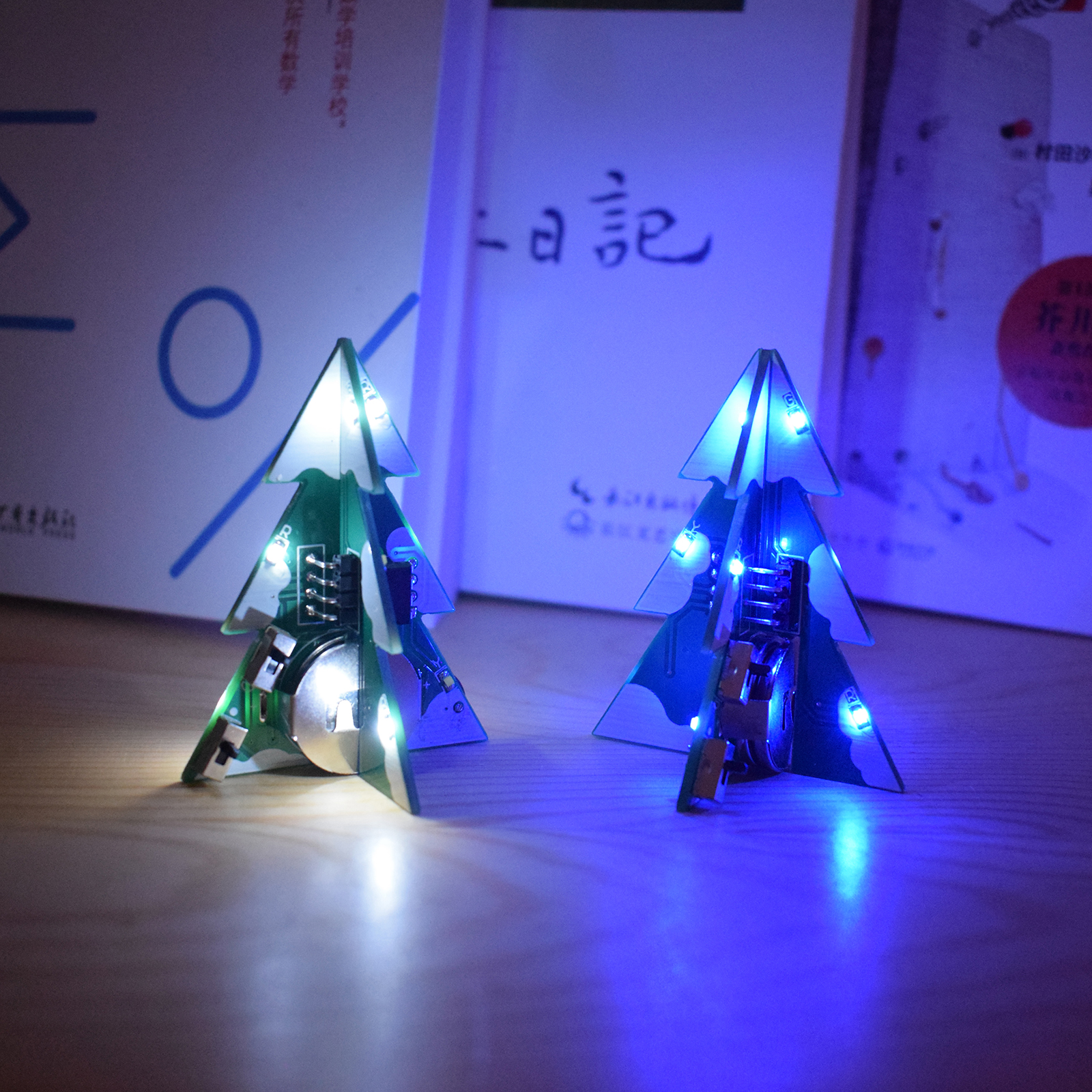 Mini PCB 3D estéreo decoración de árbol de Navidad DIY música SMD componente soldadura Kit electrónico de entrenamiento