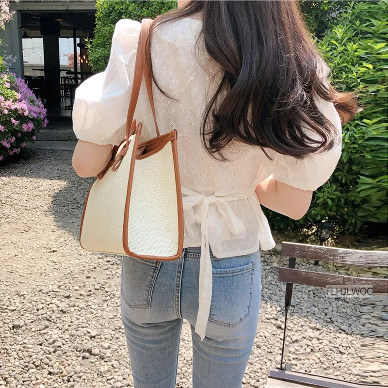 Thêu Dễ Thương Sang Trọng Cao Cấp Nóng Nữ Mùa Hè Hàn Quốc Nhật Bản Phong Cách Thiết Kế Eo Thon Trắng Nút Áo Sơ Mi Áo Flhjlwoc Vintage