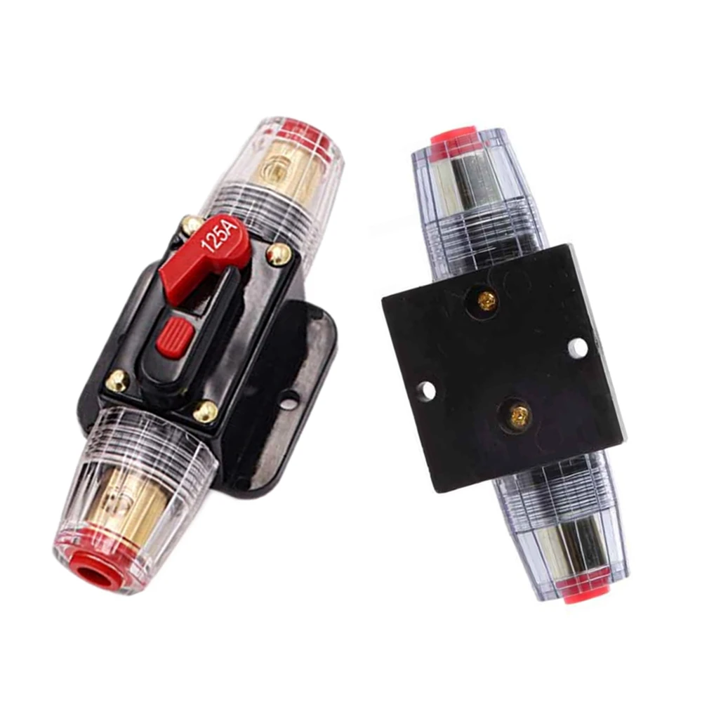 Disyuntor de Audio para coche y camión, 12V, 24, 20A, 30A, 40A, 50A, 60A, 80A, 100A, 125A, 150A, portafusibles de autorecuperación, adaptador de fusible modificado