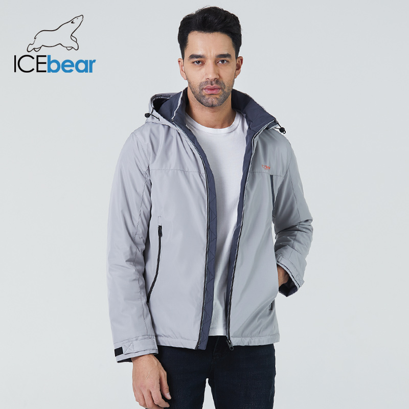 ICEbear männer kurze baumwolle jacke herbst mode männlichen hohe qualität mantel mit kapuze marke kleidung MWC21610D 2023 neue