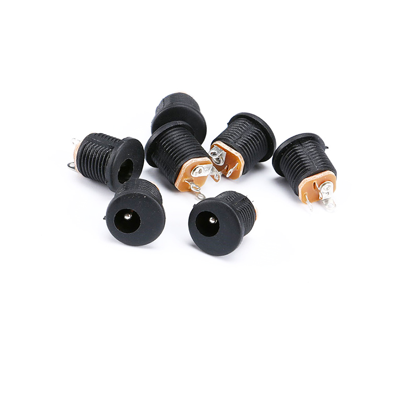 10PCS/LOT 12V 3A 5.5*2.1 5.5*2.5 Plastic Male Plugs DC022 DC Power Socket Female Jack Screw Nut Panel Mount Connector DC005