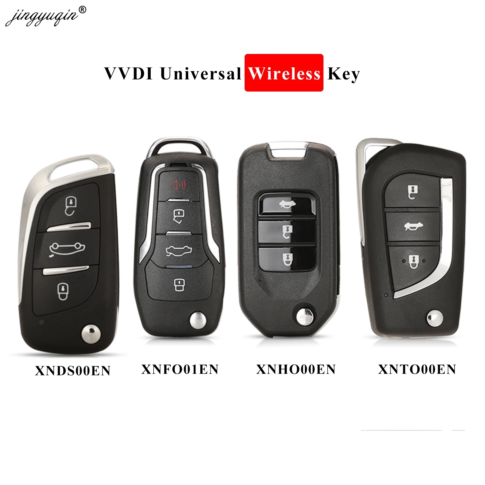 Jingyuqin Xhorse XNFO01EN/XNHO00EN/XNTO00EN XNDS00EN Draadloze Universele Afstandsbediening Sleutel Voor VVDI2/VVDI Key Tool Engels Versie