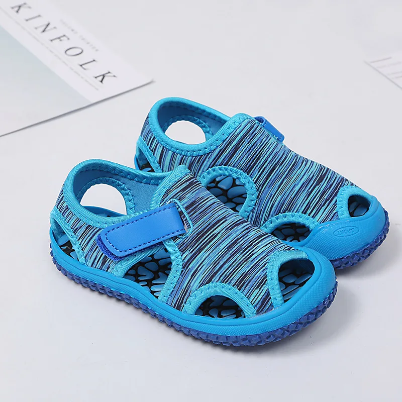 ฤดูร้อนเด็กทารกรองเท้าแตะเด็กรองเท้าแตะชายหาดด้านล่างนุ่ม Unisex หญิงลื่นรองเท้าเด็กทารกเด็กกลางแจ้ง Anti-collision รองเท้า