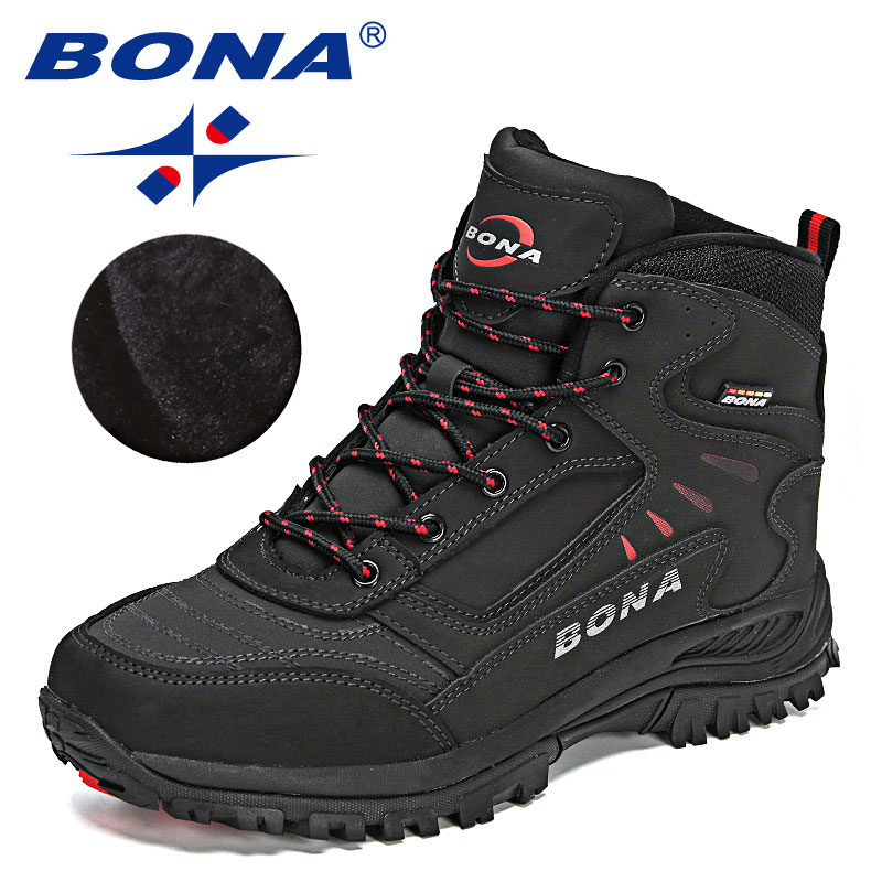 BONA-Botas de felpa de alta calidad para hombre, botines cálidos de nieve, zapatillas de deporte de cuero, Mansculino, invierno, 2022