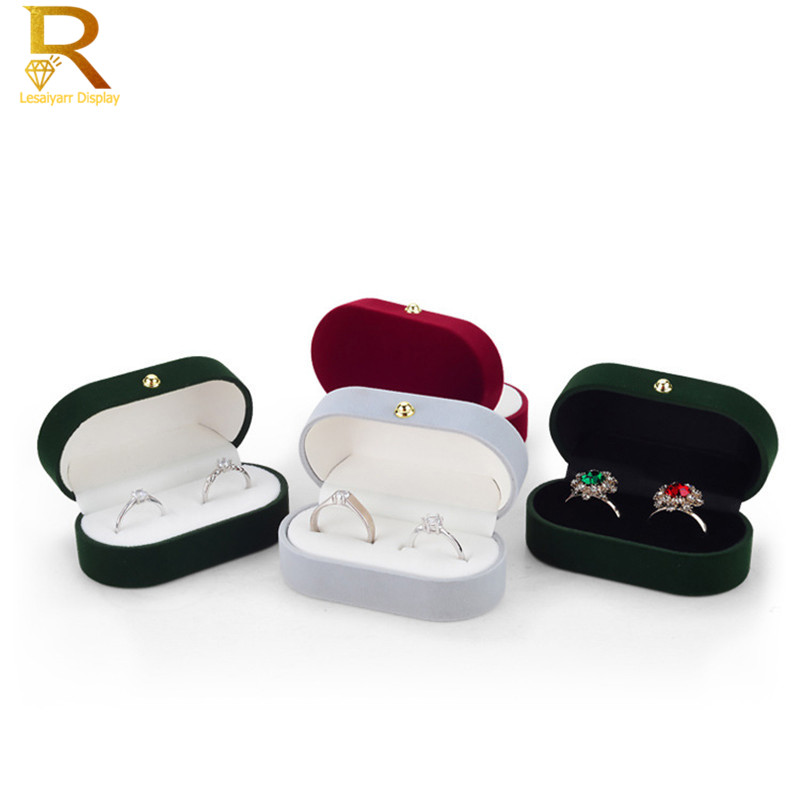 กํามะหยี่ Trinket กล่องกล่องแหวนเครื่องประดับแหวนคู่ BoxJewelry กล่องงานแต่งงานของขวัญกล่อง Joyeros Organizador De Joyas