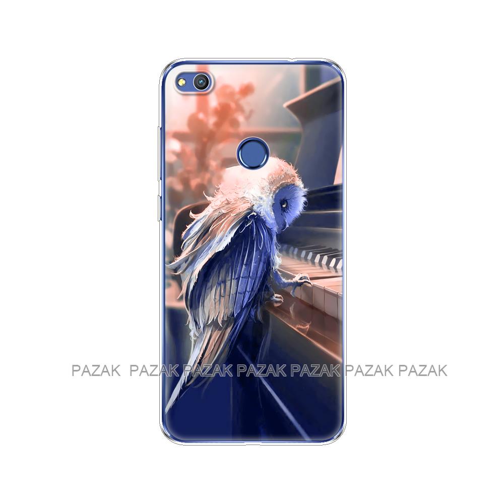 Untuk Huawei Honor 8 Lite Casing Penutup Ponsel Belakang untuk Honor 8 Silikon Lembut TPU Coque Bumper Musim Dingin Natal Pohon Salju Tahun Baru