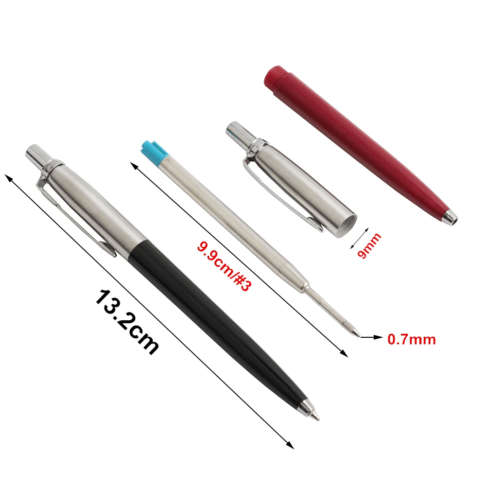 5 Cái/lốc GENKKY Bút Bi Hàng Mới Về Thương Mại Kim Loại Bút Bi Tặng Bút Core Solventborne Tự Động Bút Bi