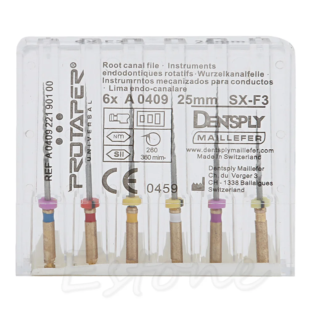 Một Gói Tin ProTaper Các Tập Tin Niti SX-F3 25MM Nha Khoa Dentsply Xoay Đa Năng Động Cơ