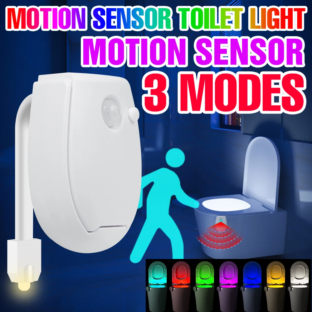 Thông Minh Cảm Biến Chuyển Động Cảm Biến Ánh Sáng Ban Đêm Vệ Sinh Sáng Chống Nước Bô Ghế Vệ Sinh Cho Bồn Cầu Đèn Nền WC Chiếu Sáng LED Luminaria Đèn