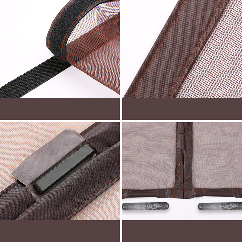 Cortina de puerta con pantalla magnética, mosquitera antimosquitos, red de protección contra mosquitos, resorte magnético para puertas y ventanas, 2021