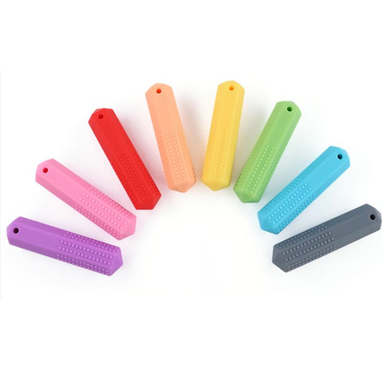 ซิลิโคนเด็ก Teether เด็ก Chew สร้อยคอ Sensory Chewy จี้ Teething ของเล่นสำหรับออทิสติก ADHD ความต้องการพิเศษ
