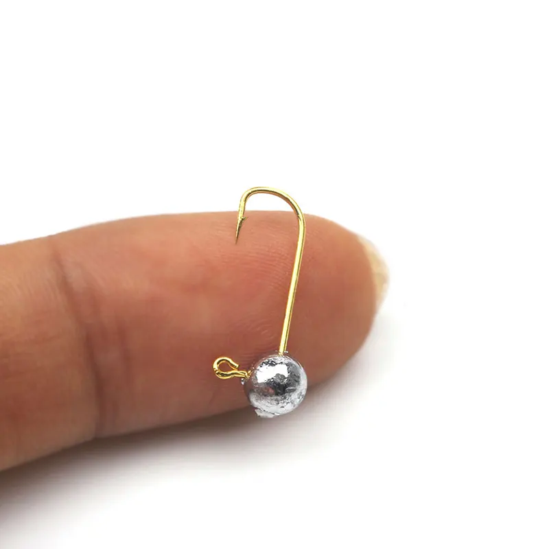 10 unids/lote Micro anzuelo de pesca con cabeza de anzuelo 1g-5g anzuelo de pesca en hielo Mini anzuelo de manivela señuelo suave aparejos de pesca
