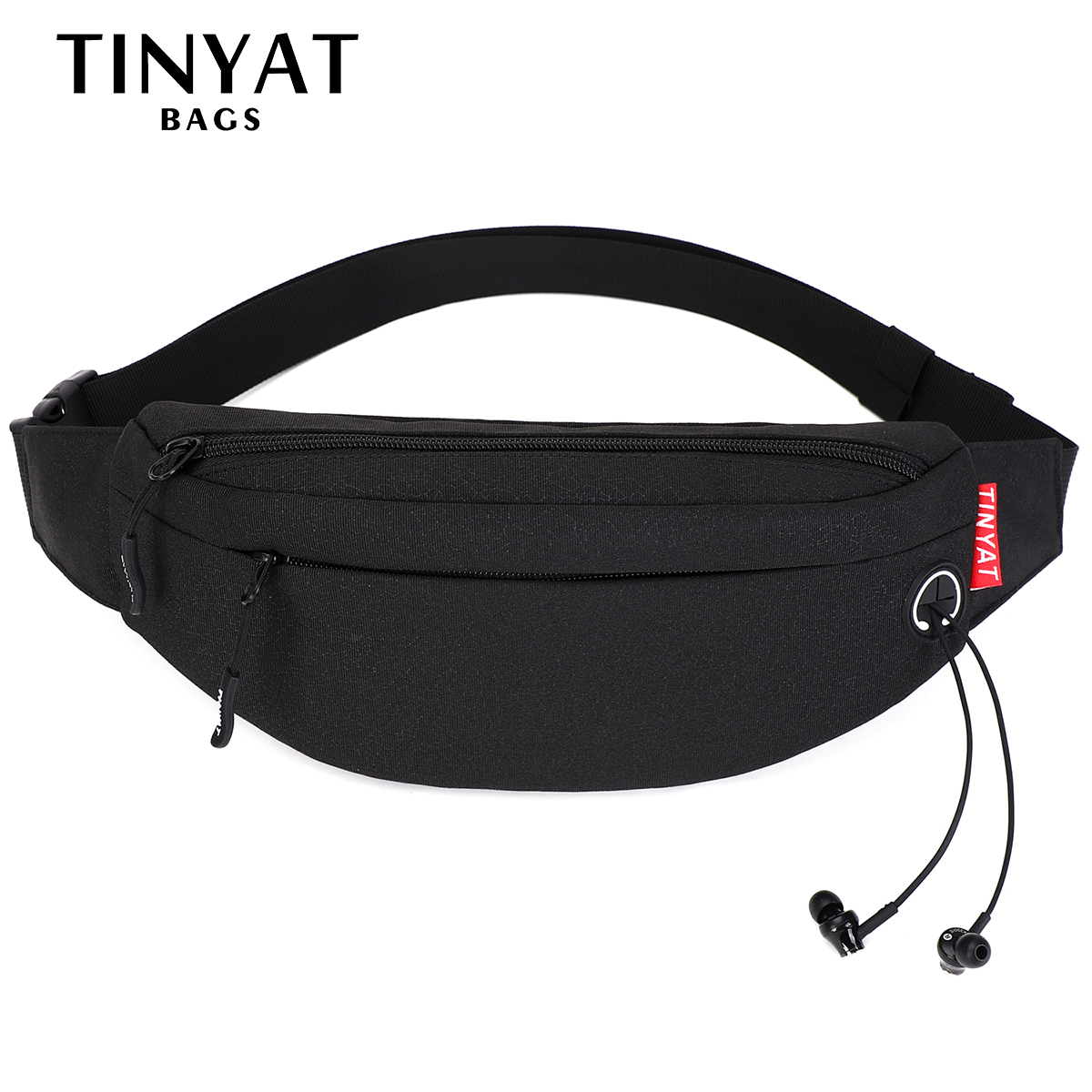 TINYAT ผู้ชายเอวกระเป๋าแพ็คกระเป๋าสบายๆโทรศัพท์ขนาดใหญ่กระเป๋าเข็มขัดกระเป๋าผู้หญิงผ้าใบกระเป๋าเดินทาง Fanny กล้วยกระเป๋าสะโพก 4 กระเป๋า