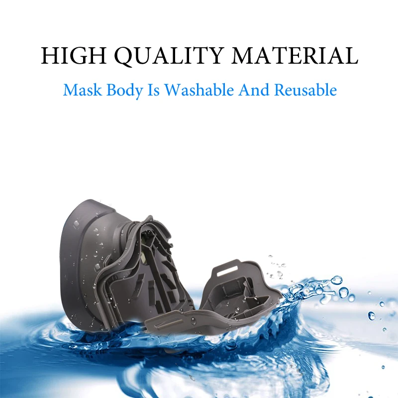 Half Face Dust Mask Respirator Dust-Proof Work Safety Rubber Mask Cotton Filter For DIY House Clean Carpenter Builder Polishing