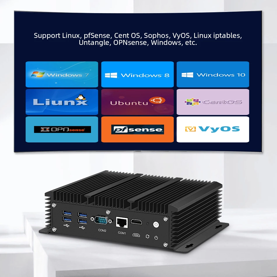 Mini-PC Intel Core i7-10710U i5-10310U 6x 2,5G Ethernet unterstützt Windows Ubuntu Pfsense OpenWrt WiFi 4G LTE Virtualisierung