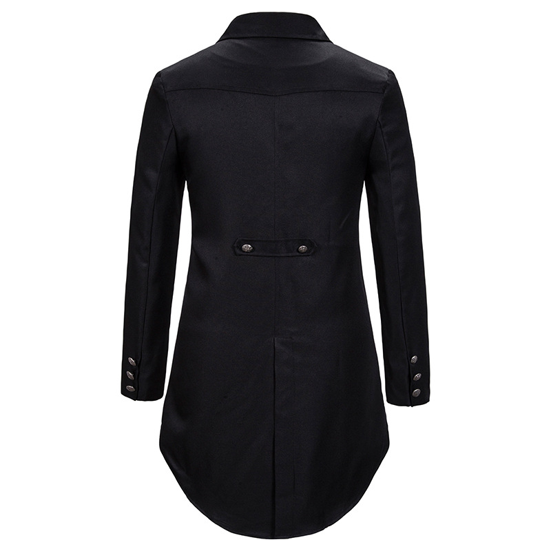 เสื้อแจ็คเก็ตสไตล์โกธิควิคตอเรียนของผู้ชายเสื้อทักซิโด้ทางการแบบชุดคอสเพลย์ผู้หญิงยุคกลางเสื้อ2XL