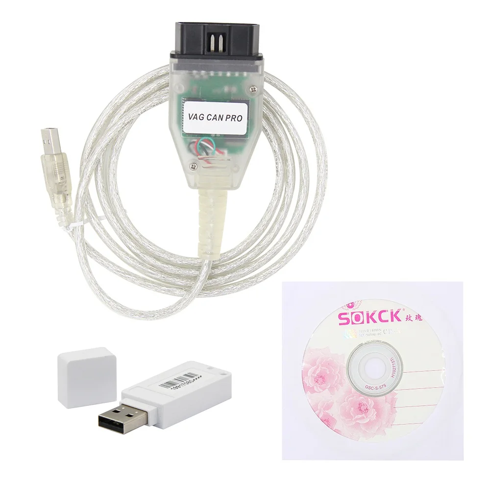 Herramienta de diagnóstico VAG CAN PRO 2023 VCP 5.5.1, interfaz Can Bus VAG COM k-line OBD 2 OBD2, Cable OBDII para VW y AUDI