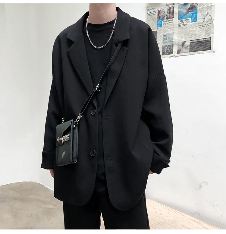 Blazers de estilo británico para hombre, chaquetas de traje holgadas de ocio a la moda, ropa de calle Retro diaria Ins, tops de traje coreanos simples que combinan con todo