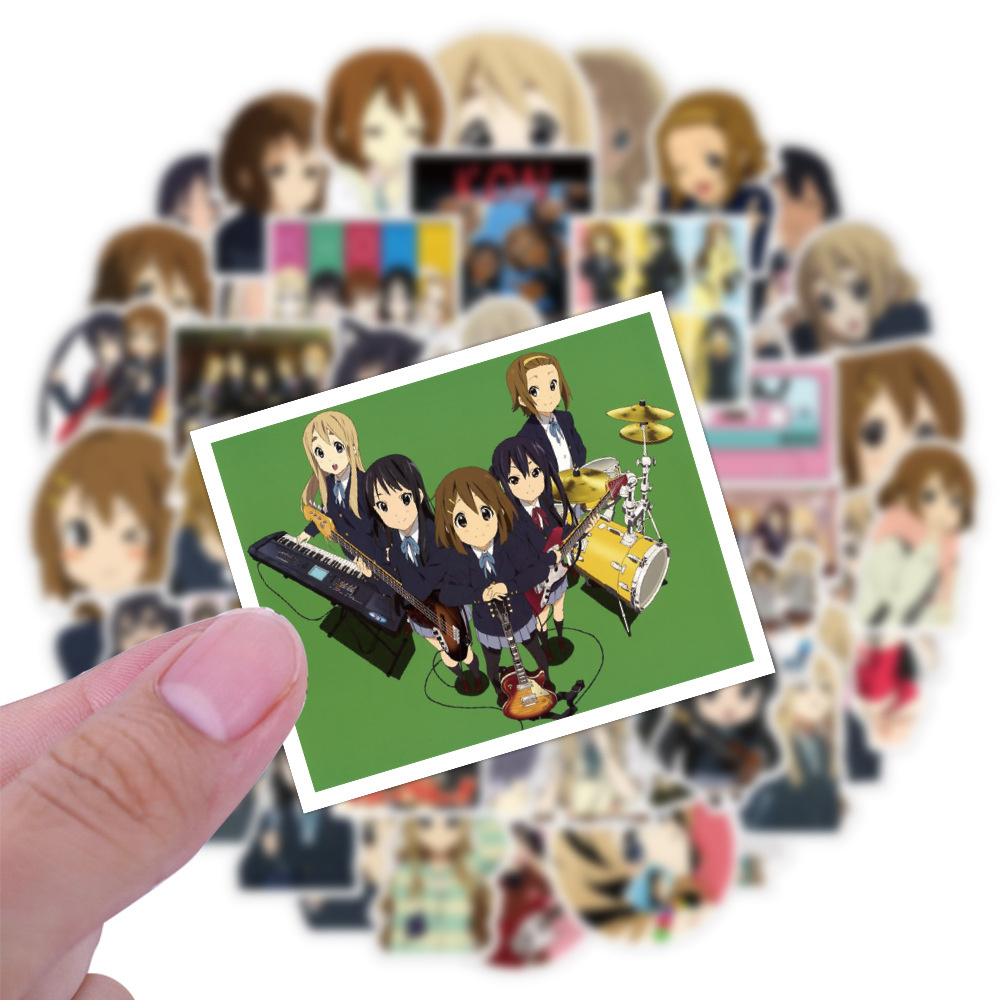 10/30/50 Con Anime Tông Màu Sáng Cô Gái Hoạt Hình Đồ Bộ Miếng Dán Hành Lý Laptop Đàn Guitar Xe Đạp Ván Trượt Quà Tặng miếng Dán Kính Cường Lực Sỉ