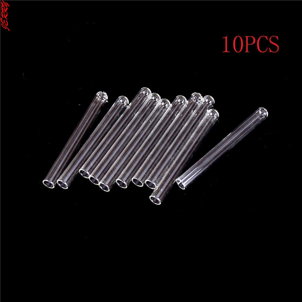 10 Chiếc/Mẻ Trong Suốt Thủy Tinh Pyrex Thổi Ống 100Mm Dày Ống Nghiệm 10*100mm