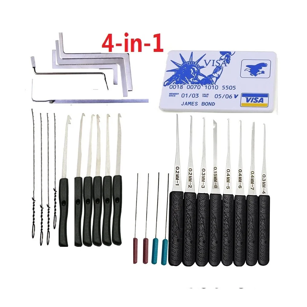 5mini-picks Lock Pick Set Locksmith Tool Lock Pin Broken Key Extractor Key Remove Hooks Lock Professional DIY Hand Tools