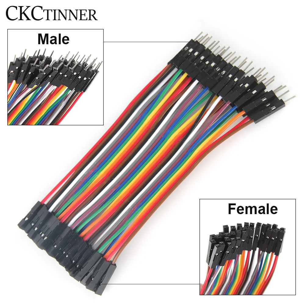 40PIN Cáp Dupont Tuyến 10Cm 20Cm 30Cm Đực Nữ Để Nữ Nam Đến Nữ Dây Nhảy bật Lửa Dupont Dây Cáp PCB DIY