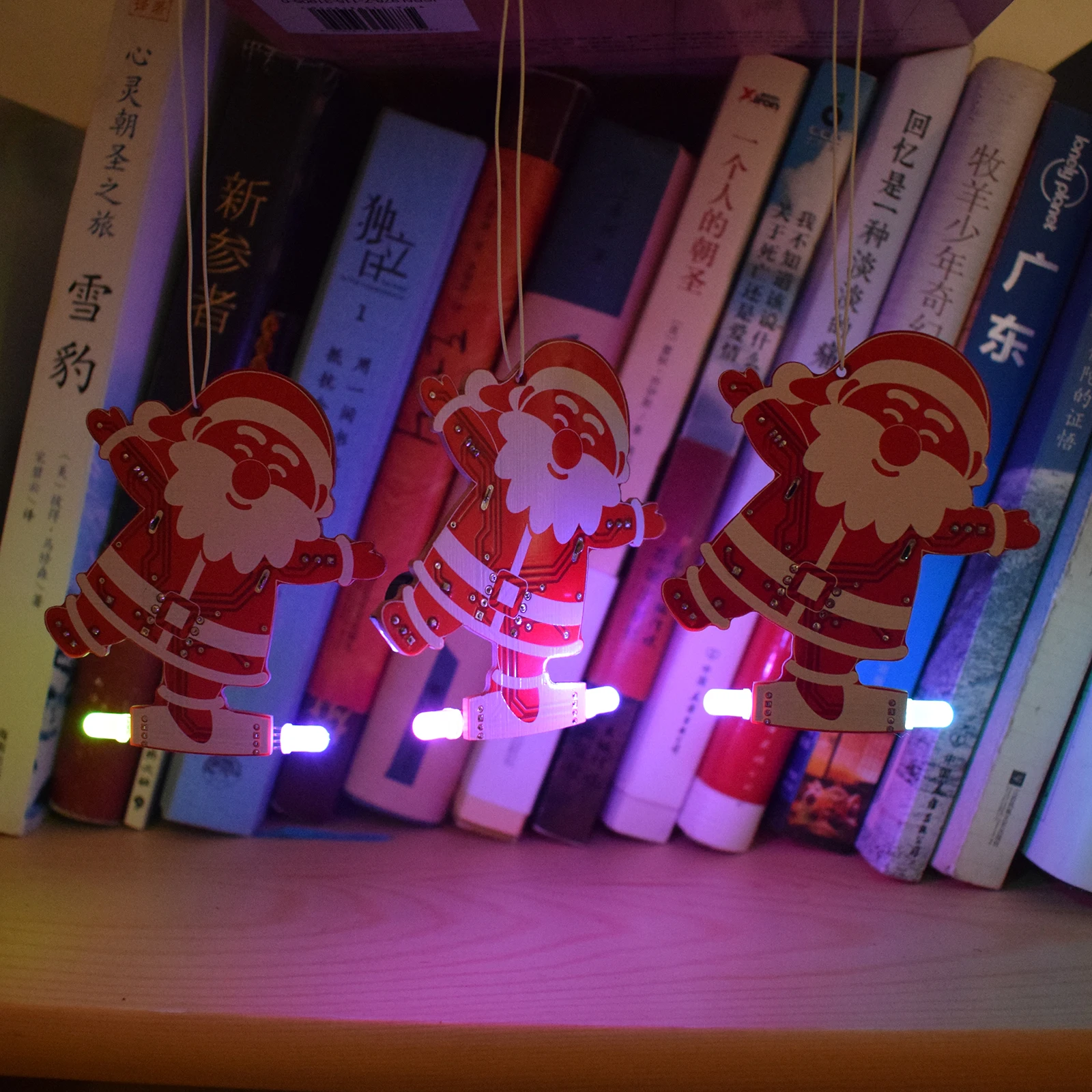 DIY 산타 클로스 크리스마스 트리 장식 장식 음악 RGB LED 전자 키트