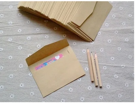 Sobres de papel Kraft clásico de 7x10cm, Mini tarjeta de felicitación, tarjeta de membresía, 10 unidades/lote
