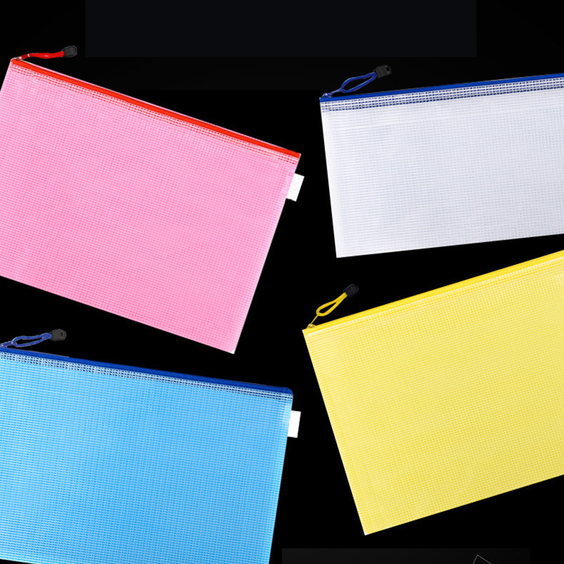 10 stücke Mesh Mäppchen Dokument Tasche Wasserdichte Zip Datei Ordner A4 A5 A6 Schule Bürobedarf Bleistift Fall Lagerung taschen