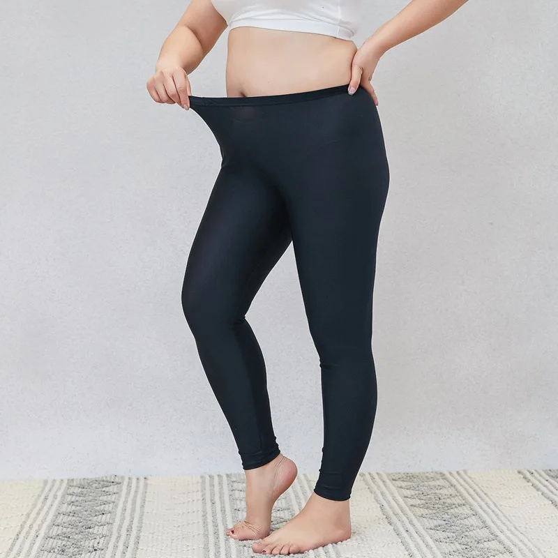 CHSDCSI ลูกอมสี Casual Elastic คุณภาพสูงเงาเรืองแสงกางเกงขายาวผู้หญิงกางเกง Spandex Solid กางเกง