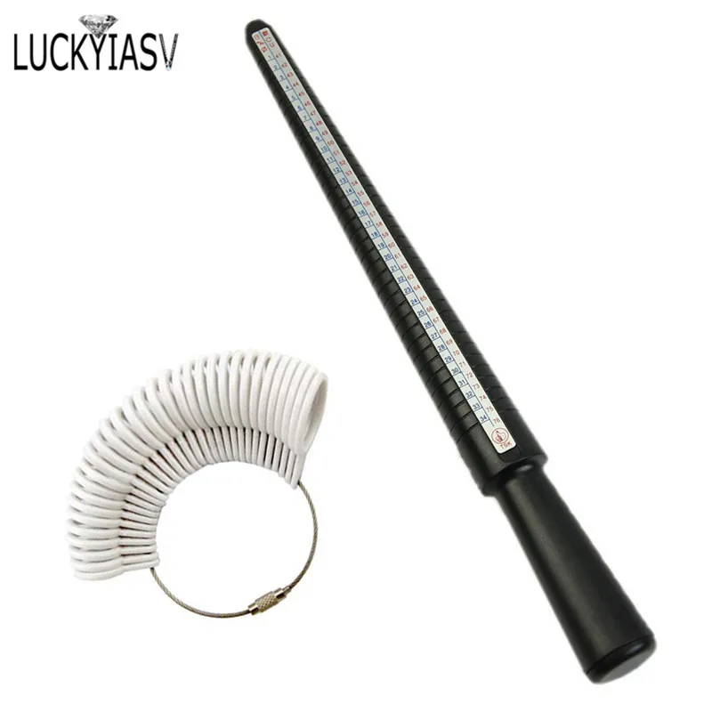 Trang Sức Dụng Cụ Kích Thước Vòng Mandrel Dính Ngón Tay Đồng Hồ Đo Vòng Sizer Đo Trang Sức Bộ Dụng Cụ Kích Thước Vòng Trang Sức Thời Trang Dụng Cụ
