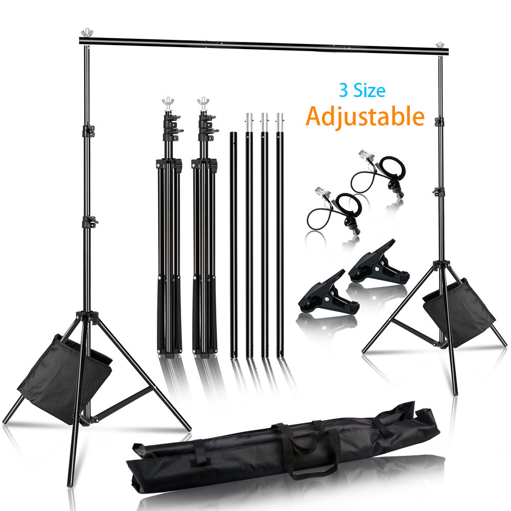 Photography Backdrop Stands Photo Studio Background Backdrops Chromakey Green Screen Support System Frame Carry Bag Light Kits