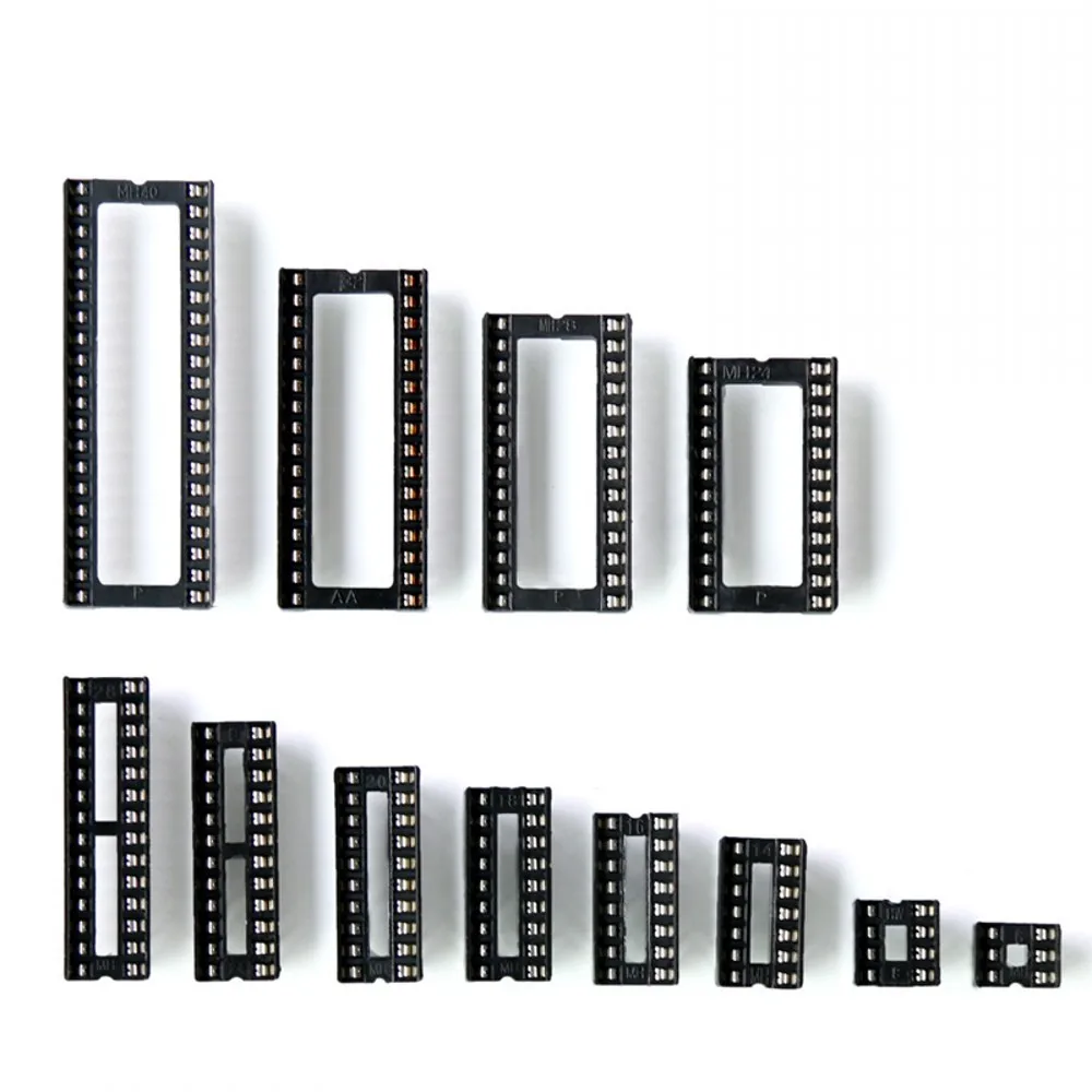 100PCS Ic-sockel 2,54 MM DIP6 DIP8 DIP14 DIP16 DIP18 DIP20 DIP28 DIP40 pins Stecker DIP Buchse 6 8 14 16 18 20 24 28 32 40 pin