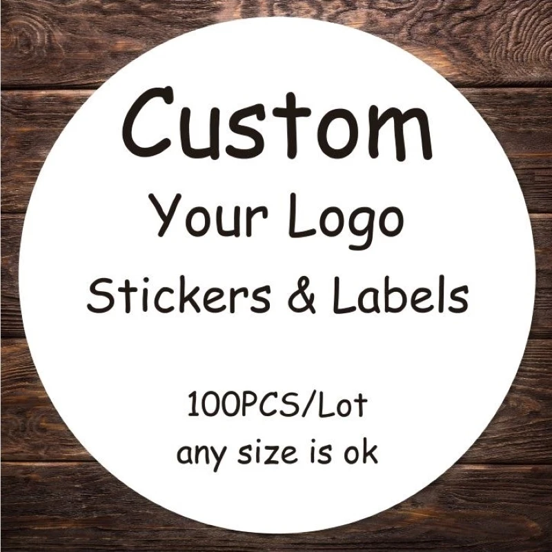 100 Uds pegatinas personalizadas Logo etiquetas de agradecimiento pegatinas personalizadas embalaje nombre fiesta boda cumpleaños imprimir su propio pegatina