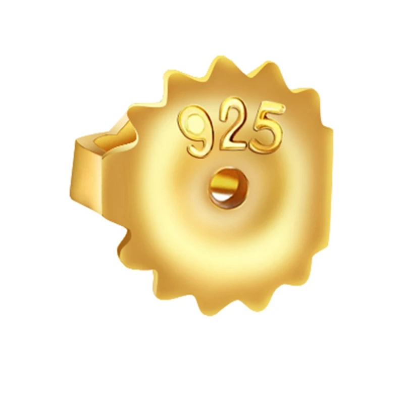 3 Pasang Kuningan Aman Sekrup Pada Anting-Anting Punggung Pengganti untuk Threaded Post Anting-Anting Berlian Kancing Sekrup Balik Mengunci Punggung