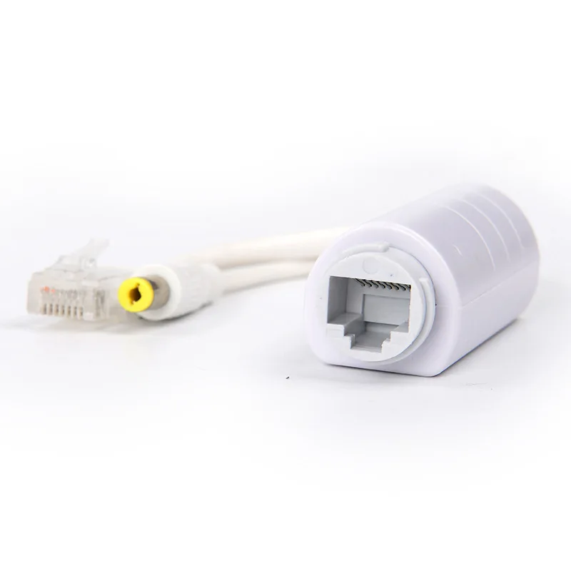 HKBTM 48 V auf 12 V POE-Splitter, wasserdicht, mit Video- und Netzteilkabel, Versorgungsmodul, Injektor für IP-Kamera-Extender