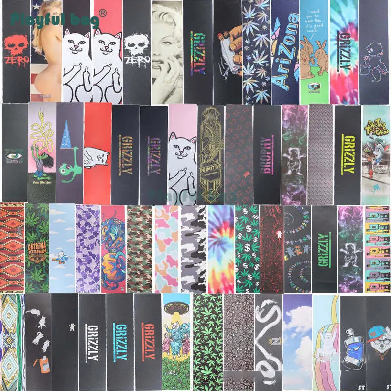Sac ludique 83*23 cm mode skateboard bricolage papier de verre Double planche à bascule OS780 papier de verre anti-dérapant accessoires de skateboard AMB48