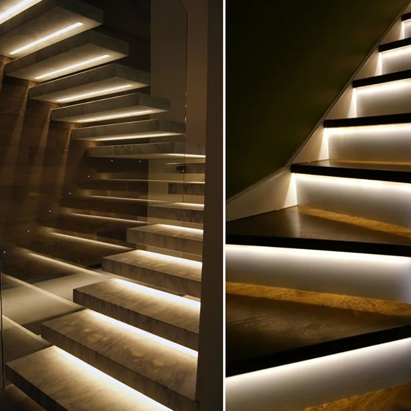 Profilo in alluminio a LED nero U/W/V con copertura per PC lattea armadio da cucina lampada per armadio striscia LED mensola luce canale diffusore