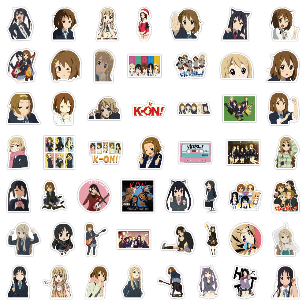 10/30/50 Con Anime Tông Màu Sáng Cô Gái Hoạt Hình Đồ Bộ Miếng Dán Hành Lý Laptop Đàn Guitar Xe Đạp Ván Trượt Quà Tặng miếng Dán Kính Cường Lực Sỉ